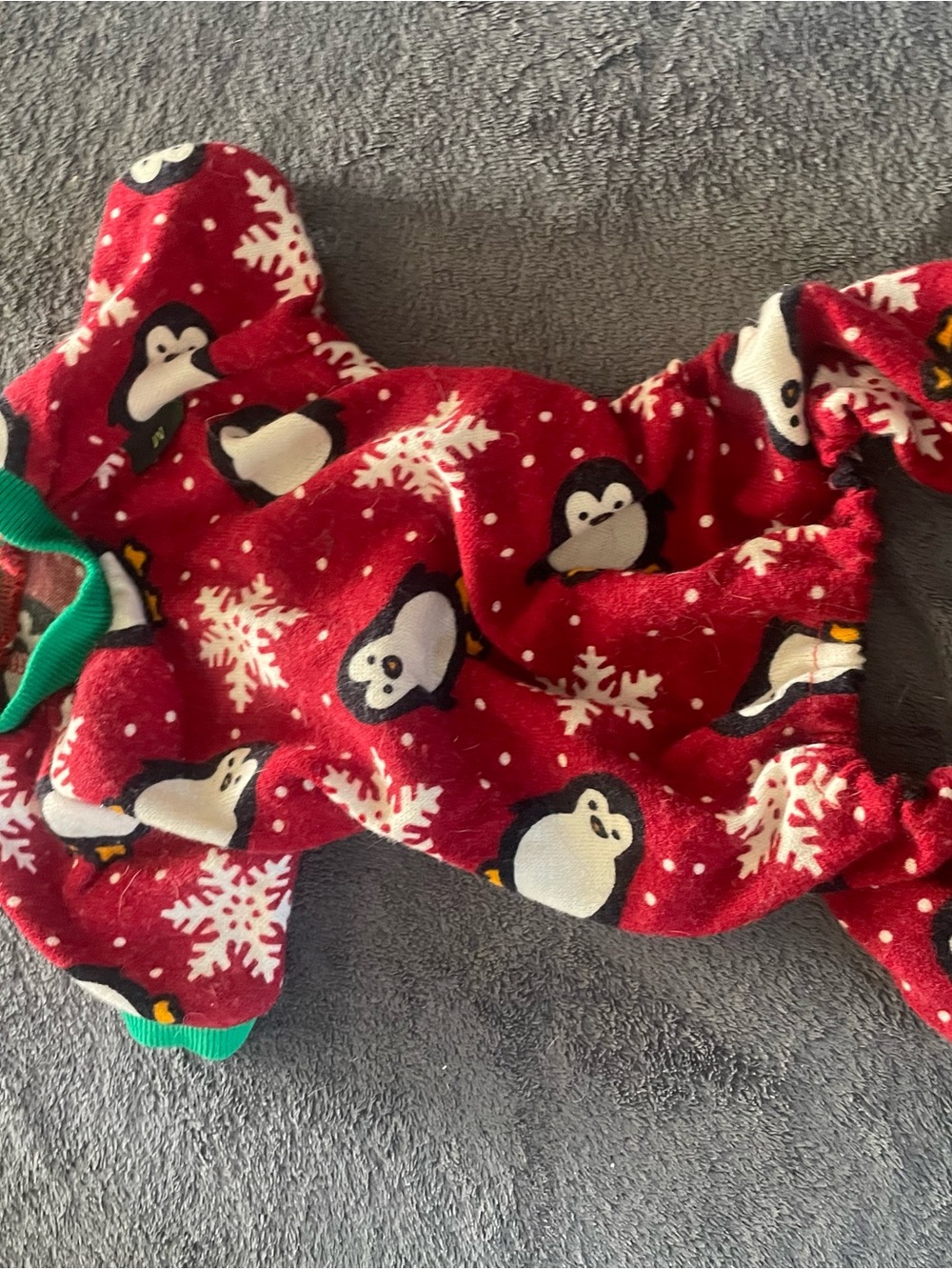 Kids Red Penguin Holiday Headband -